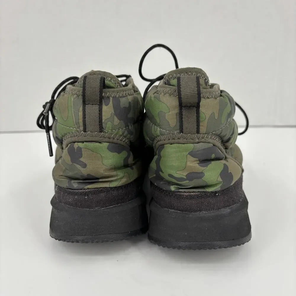 The North Face Chukka Boots Mens Size 10.5 Green Camo Quilted Puffer Insulated